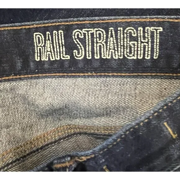 Madewell women’s Blue jeans Size 26 Rail Straight Low Rise Zipper Pockets - Picture 4 of 16